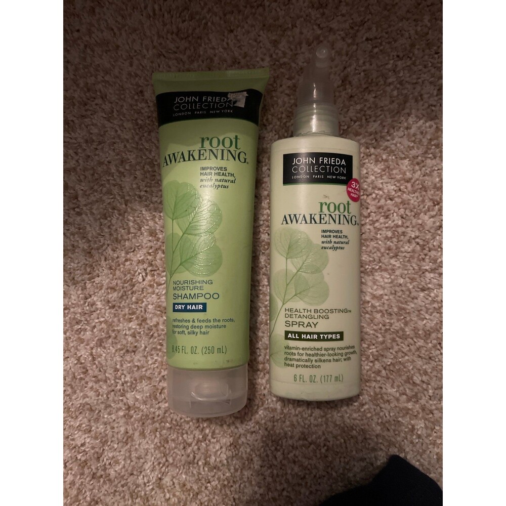 John Frieda Root Awakening Shampoo and Detangler Spray set NWT RARE
